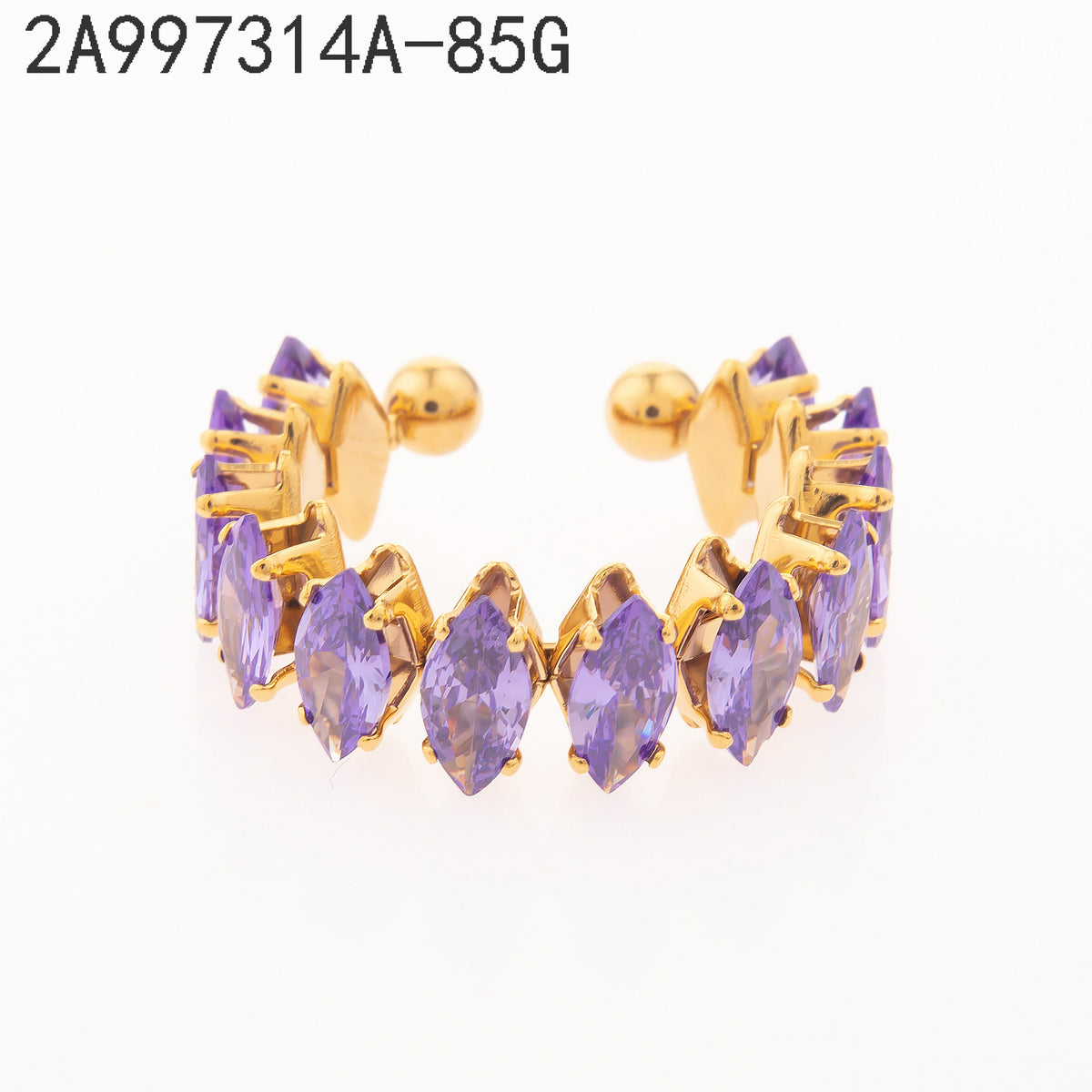 Anillo Amatista Dorado
