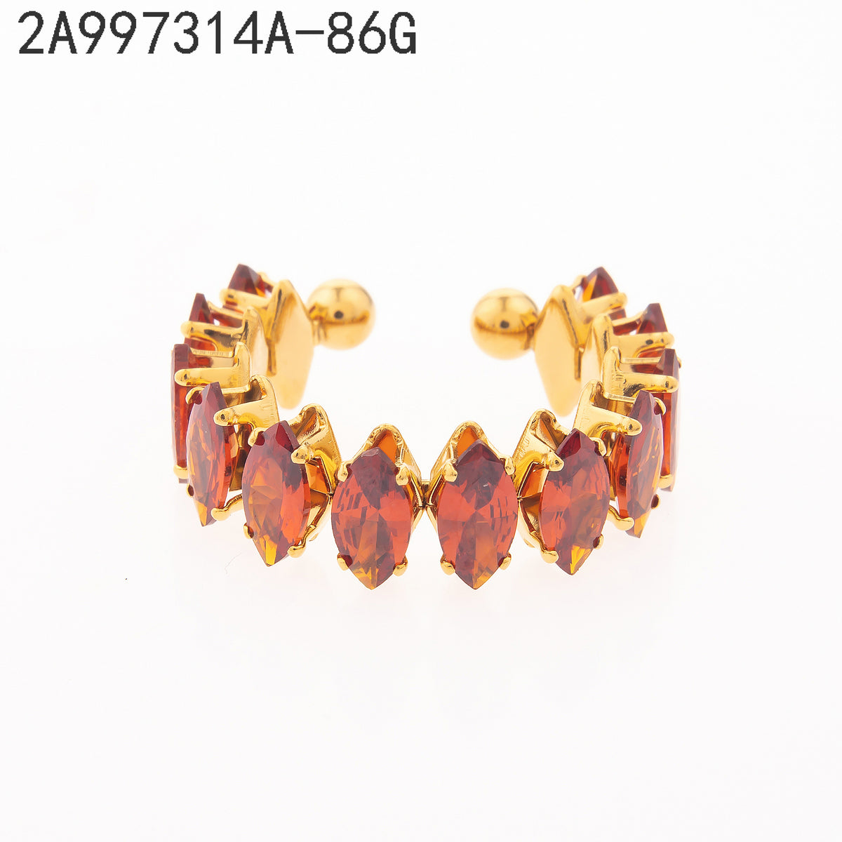 Anillo Granate Dorado
