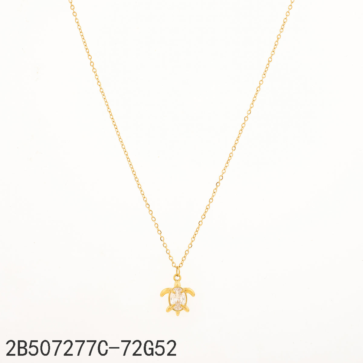 Collar Zirconia blanca Dorado Tortugas marinas