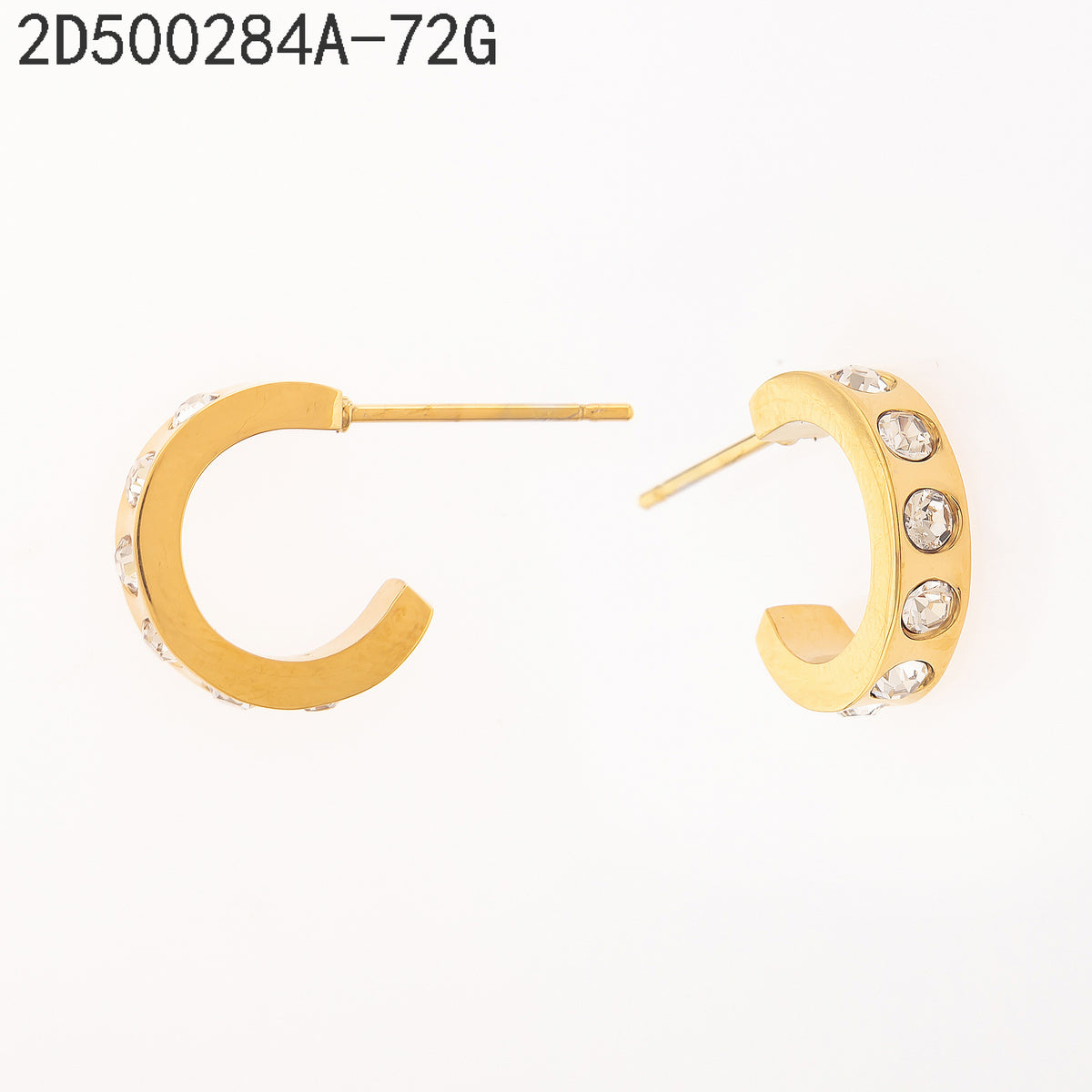 Pendientes Zirconia blanca Dorado