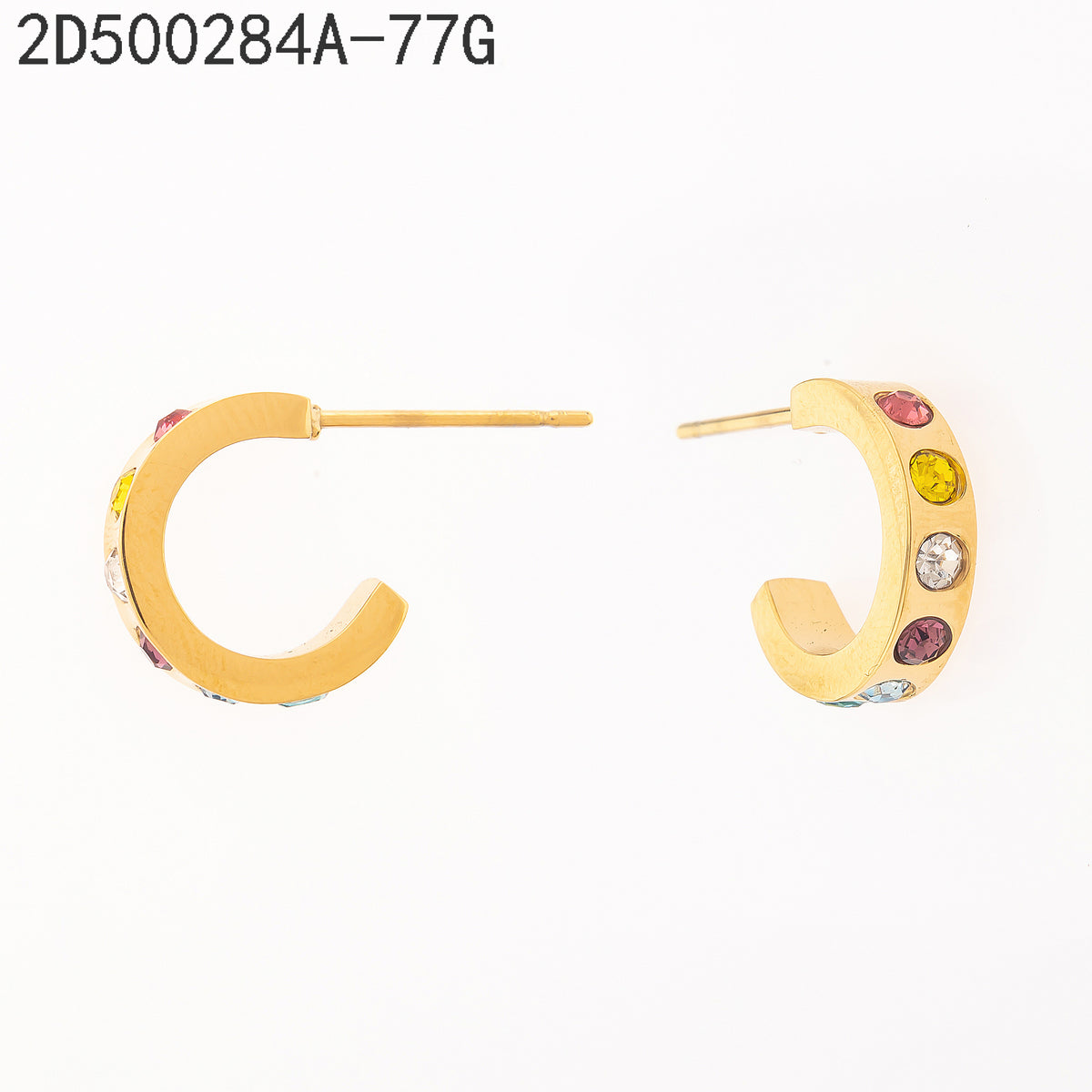 Pendientes Multicolor Dorado