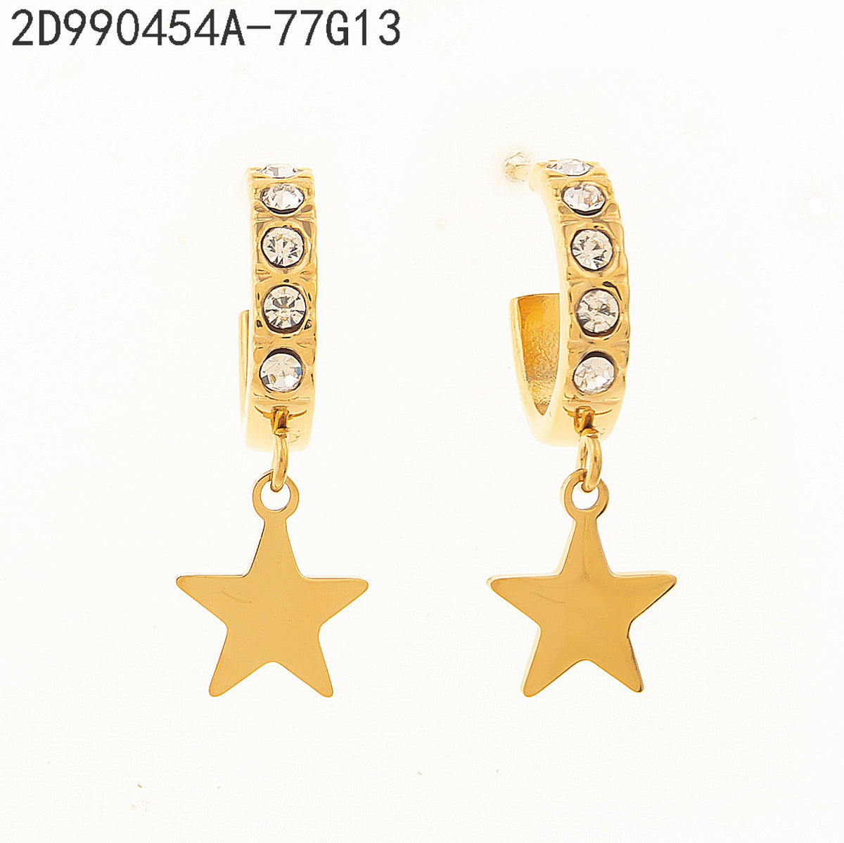 Pendientes Multicolor Dorado Estrella