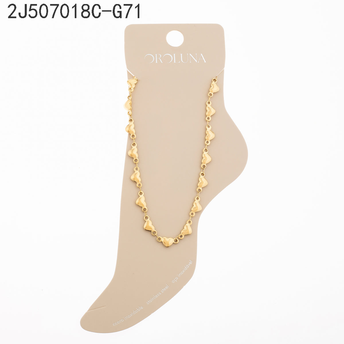 Tobillera  Dorado Corazón