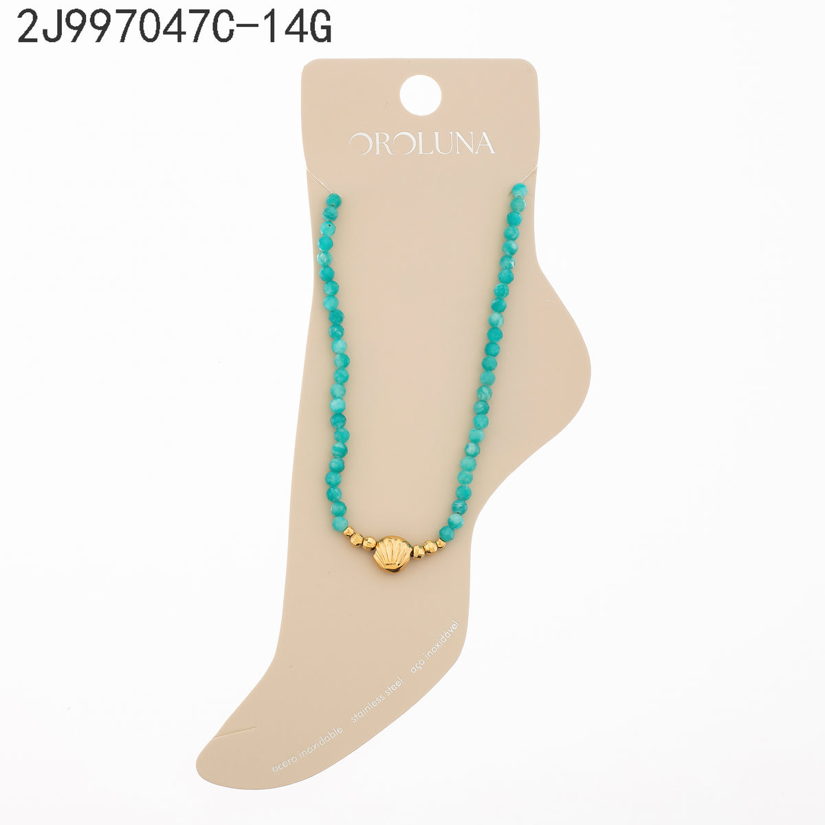 Tobillera Pino azul Dorado