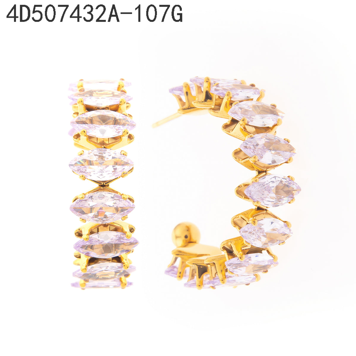 Pendientes Lavanda Dorado