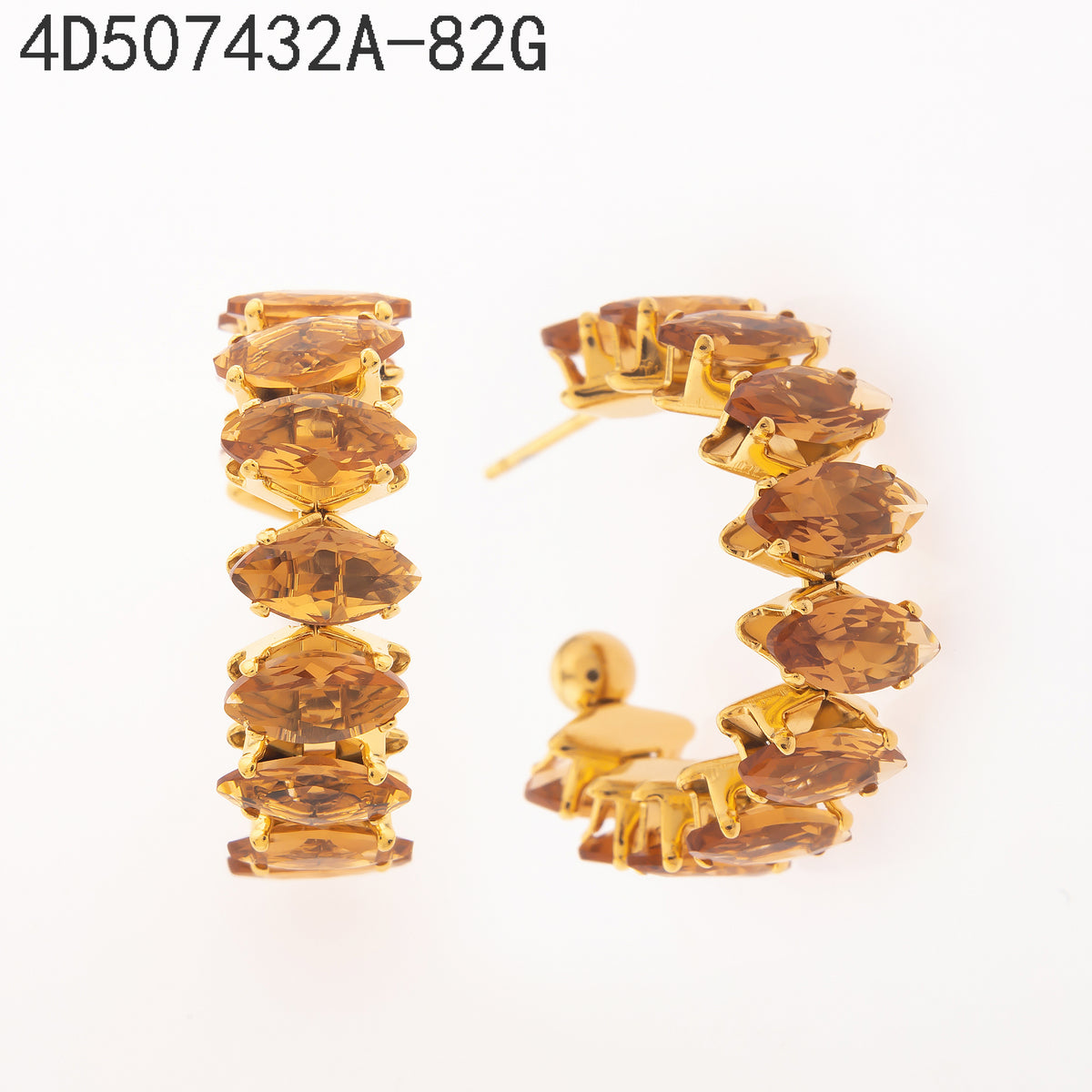 Pendientes Café Dorado