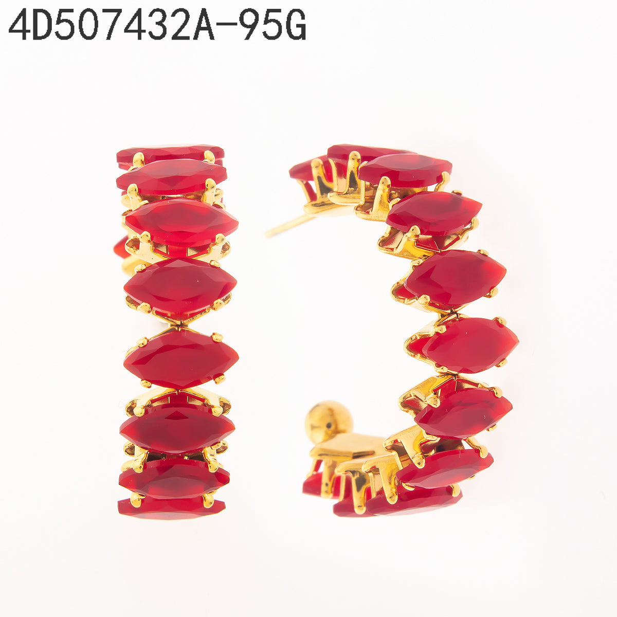 Pendientes Rosa Dorado