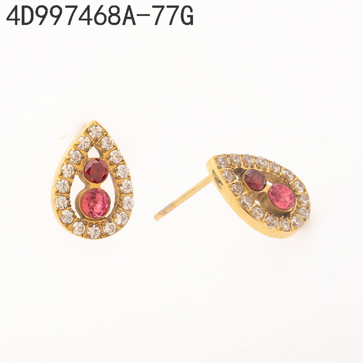Pendientes Multicolor Dorado