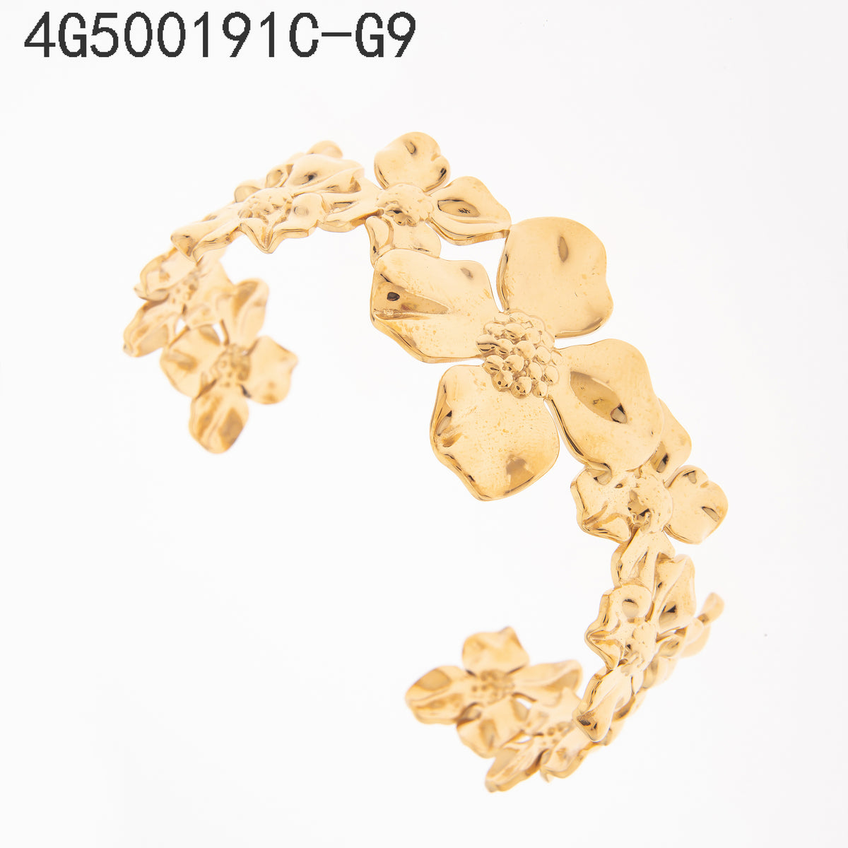 Brazalete  Dorado Flores y plantas