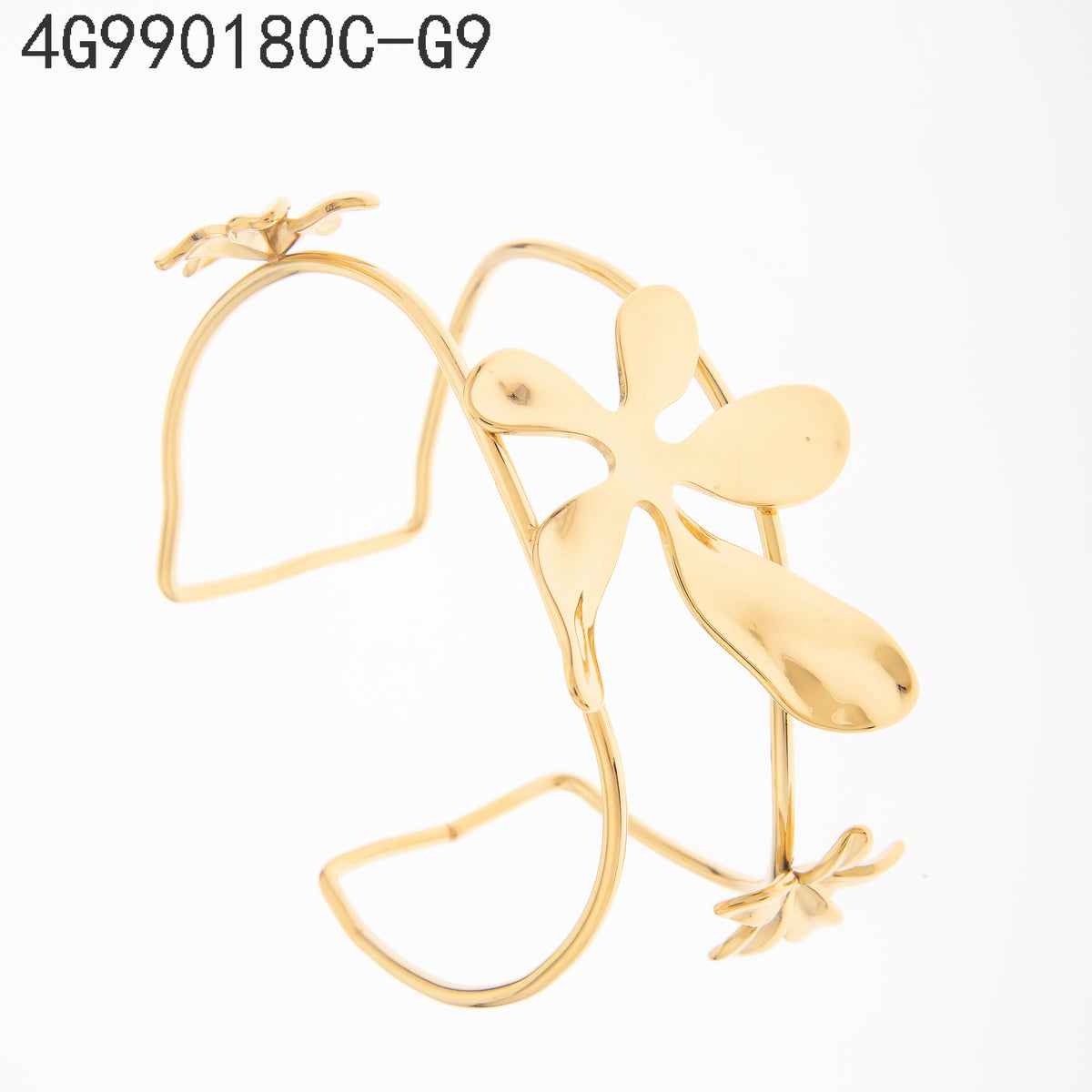 Brazalete  Dorado Flores y plantas