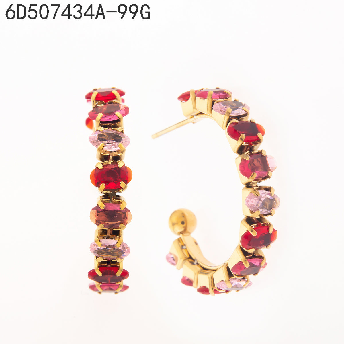 Pendientes Multicolor Dorado