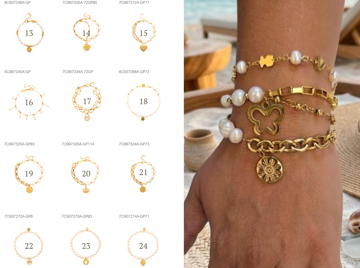 Pulseras Pearl & Charm Collection