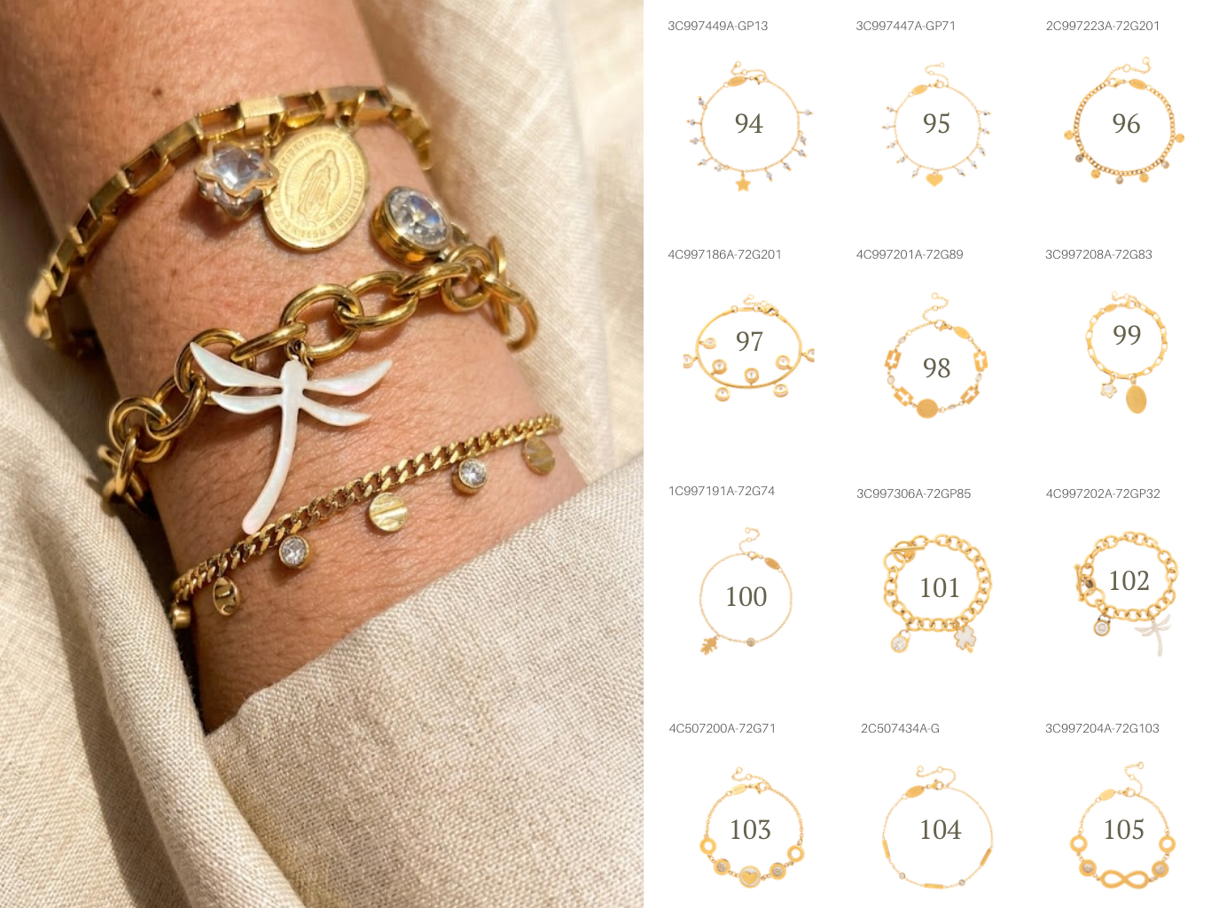 Pulseras Golden Charm