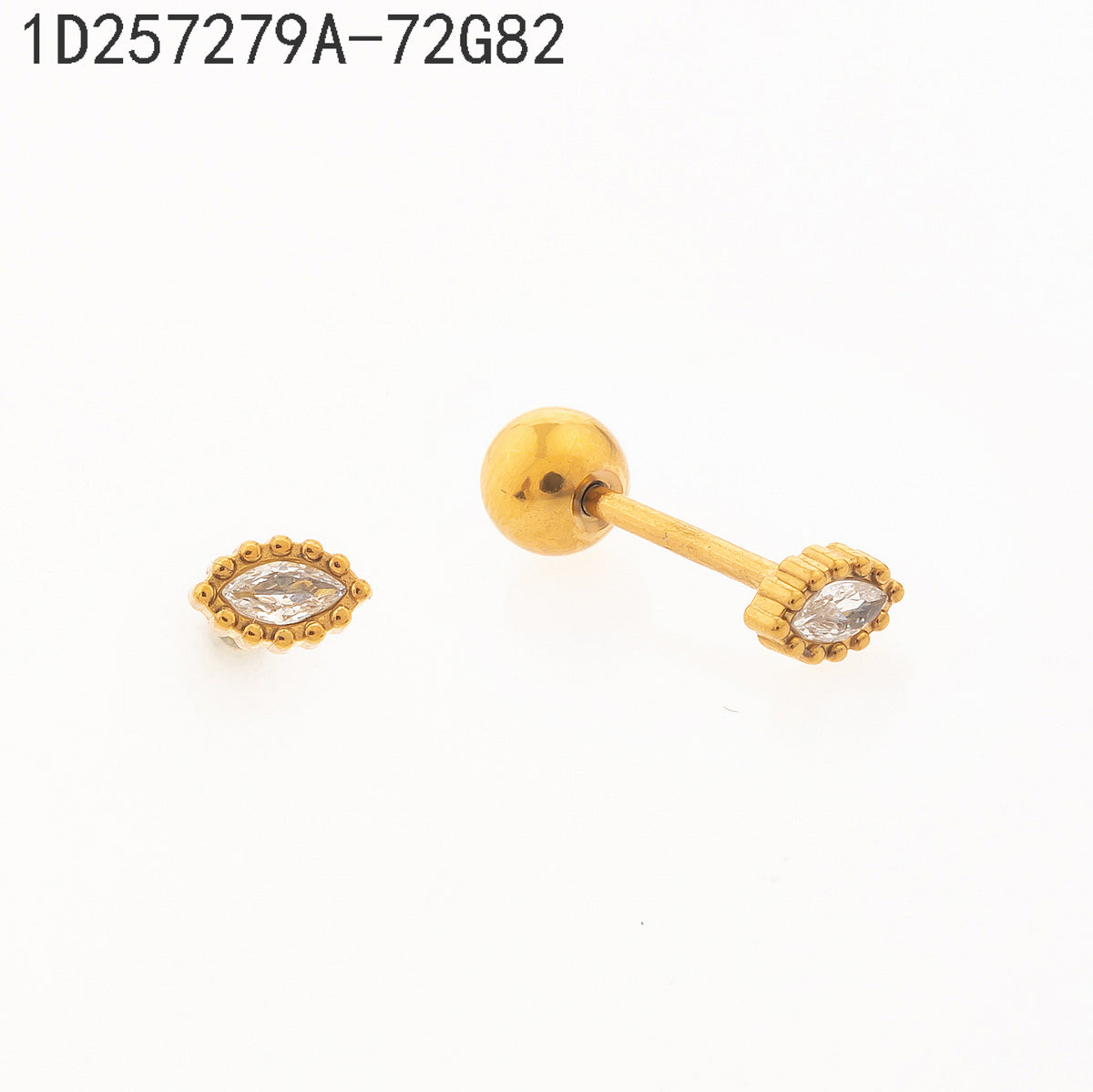 Pendientes Zirconia blanca Dorado Ojo