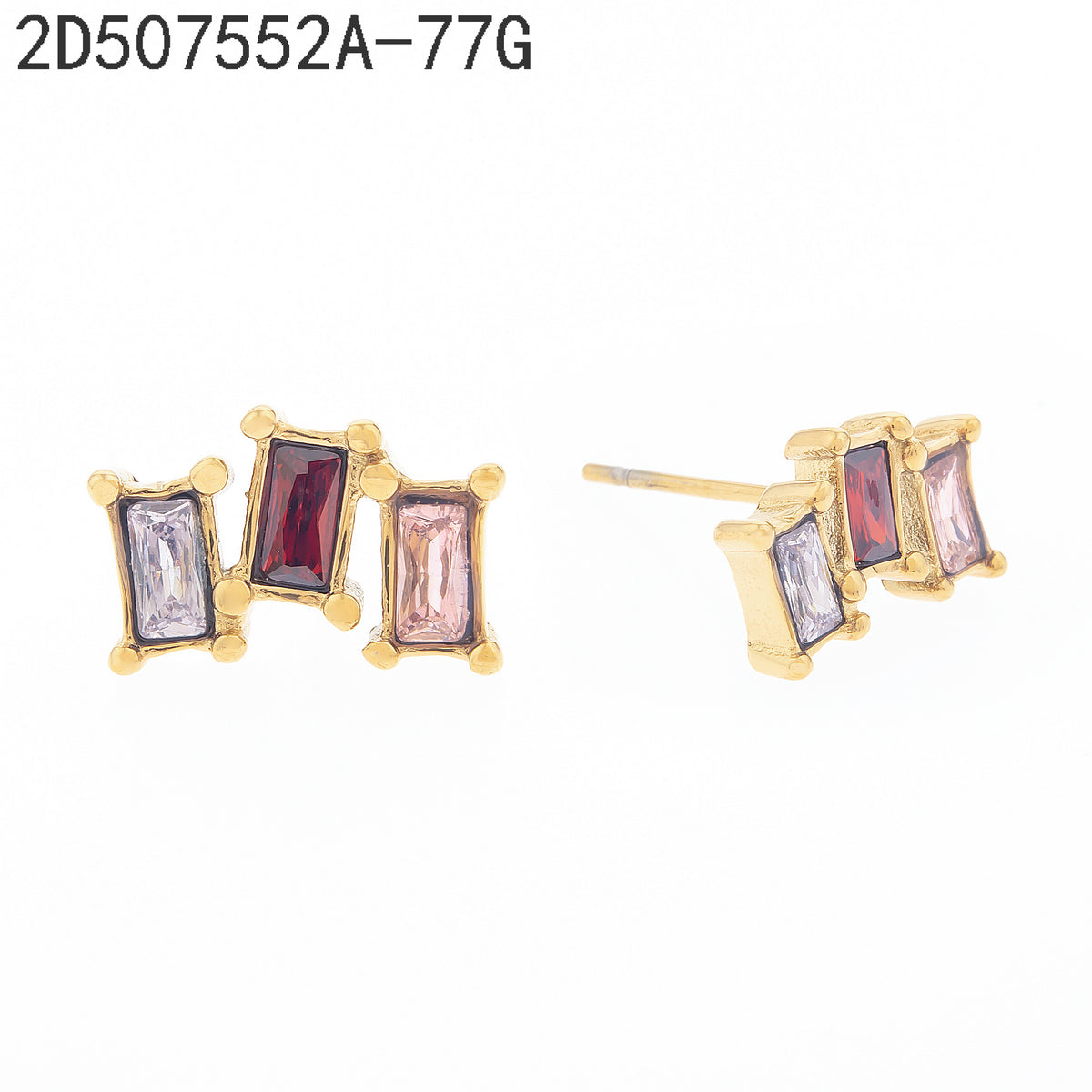 Pendientes Multicolor Dorado