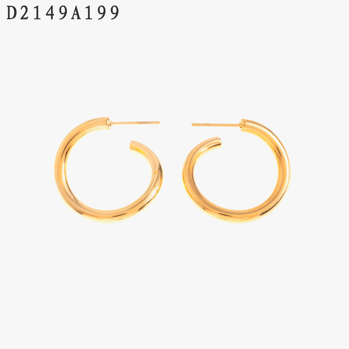 Pendientes de aro Oro Grueso 14K