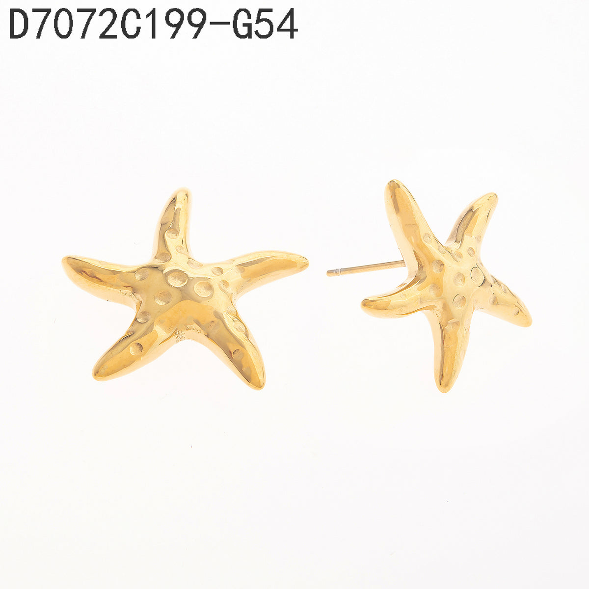 Pendientes  Dorado Estrella de mar