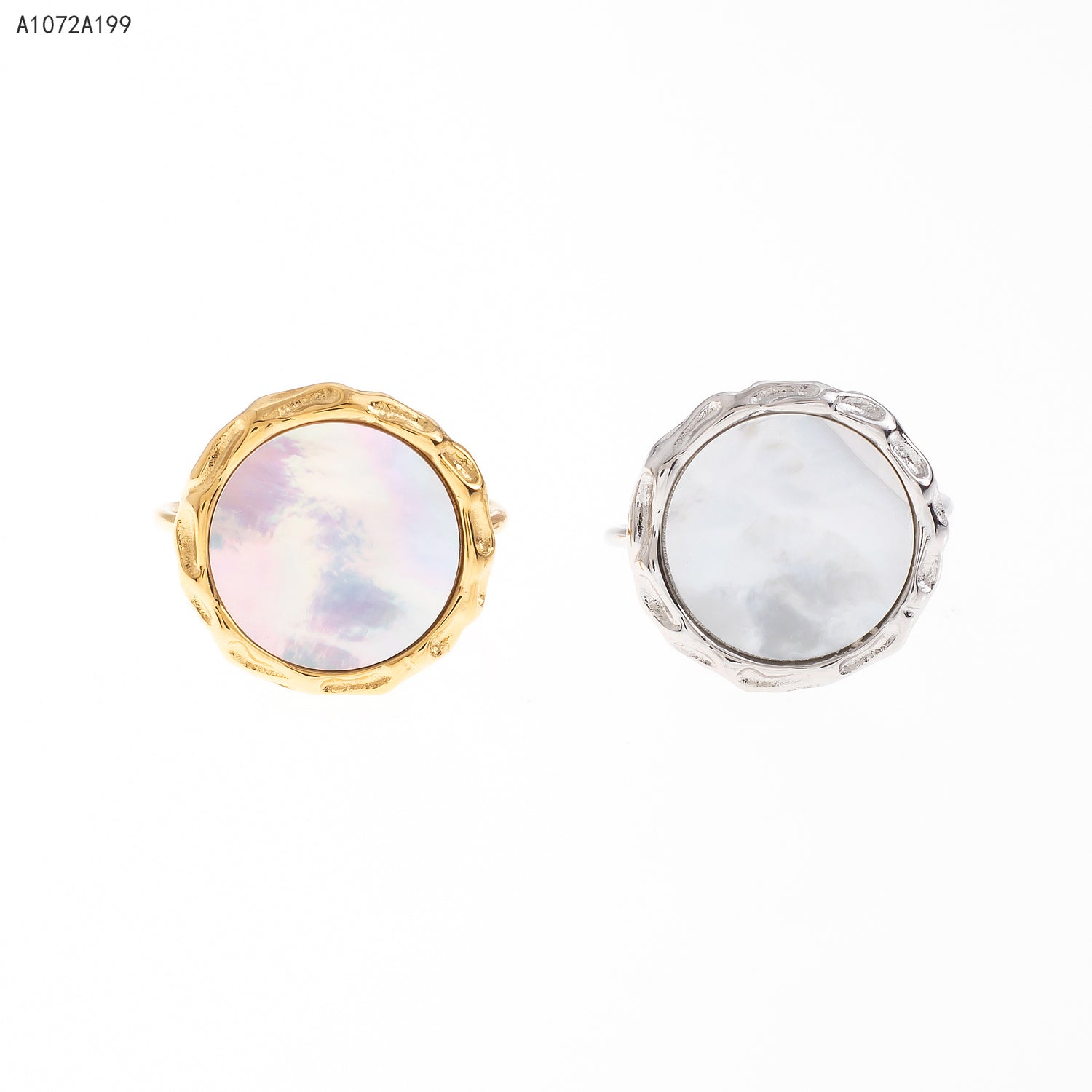 Anillo de nácar Oro Grueso 14K