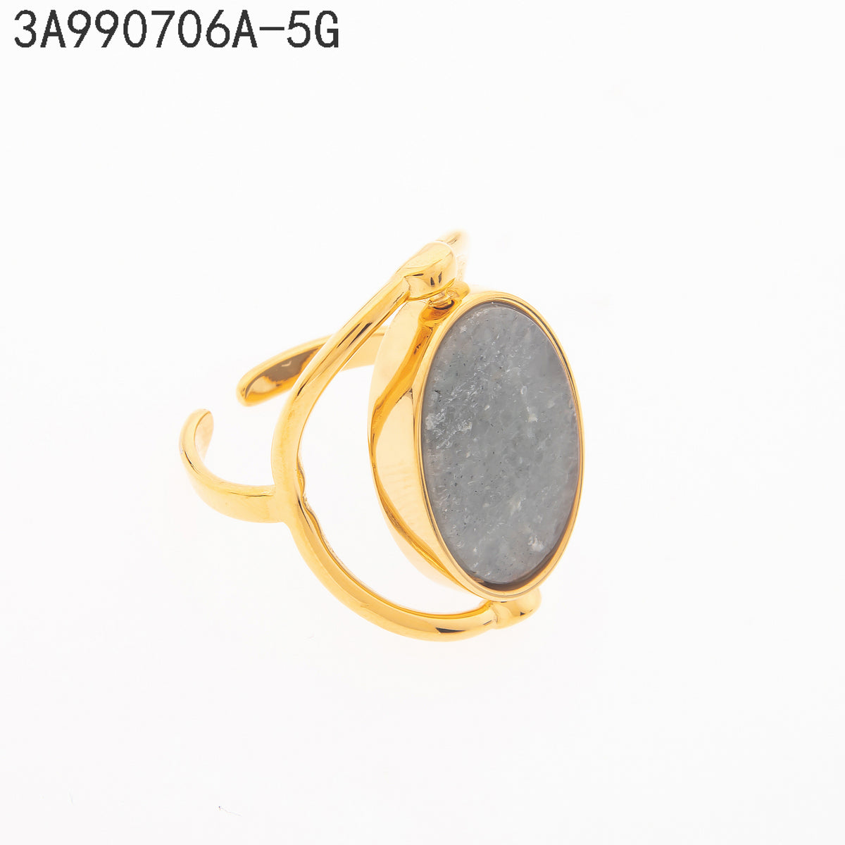 Anillo Espectrolita Dorado