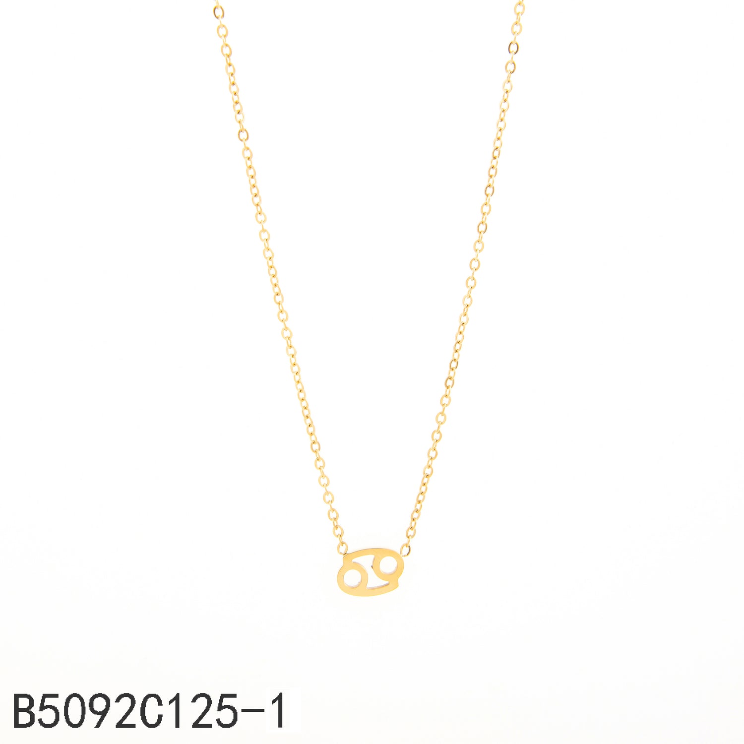 Collar con el símbolo del cáncer Oro Grueso 14K