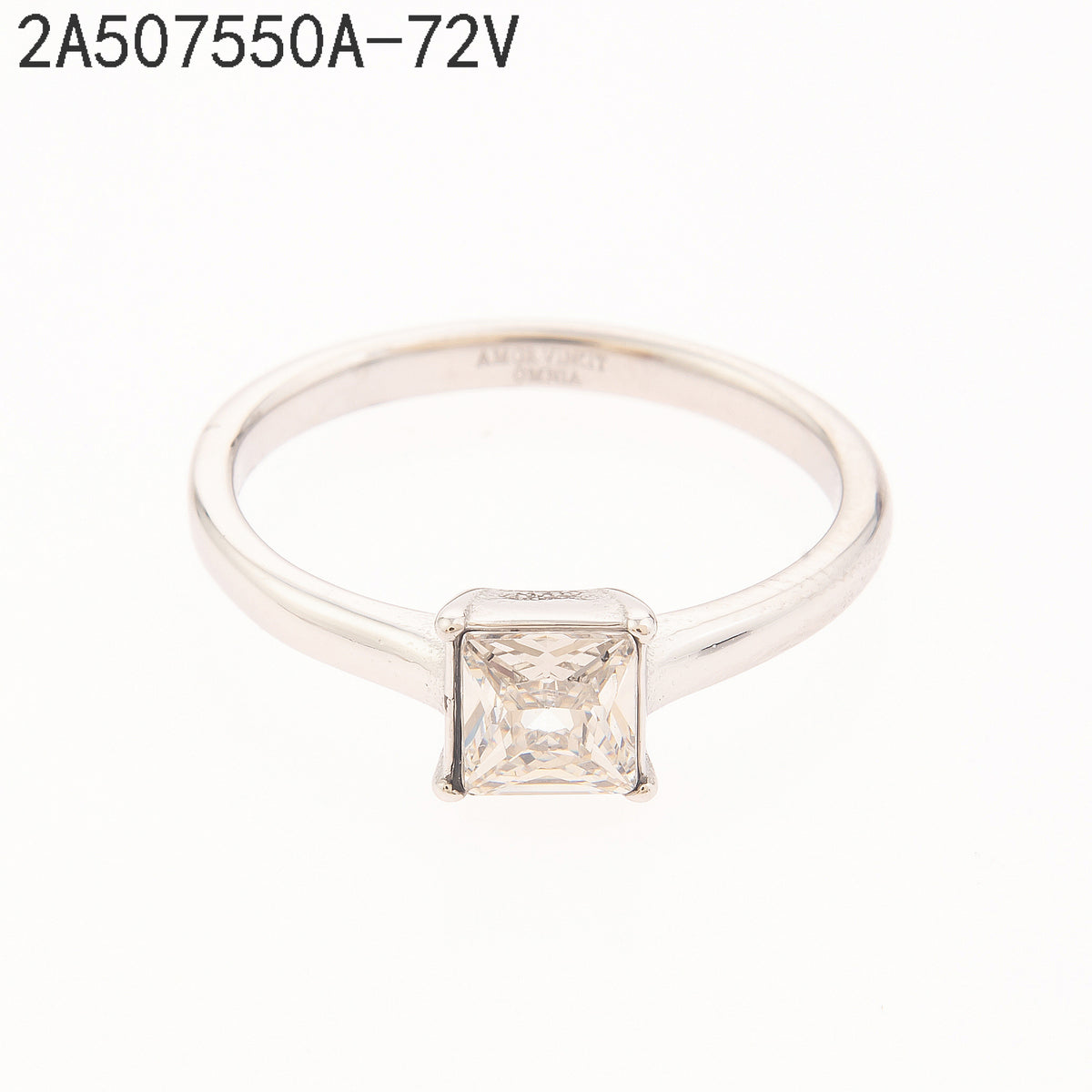 Anillo Zirconia blanca Oro Blanco