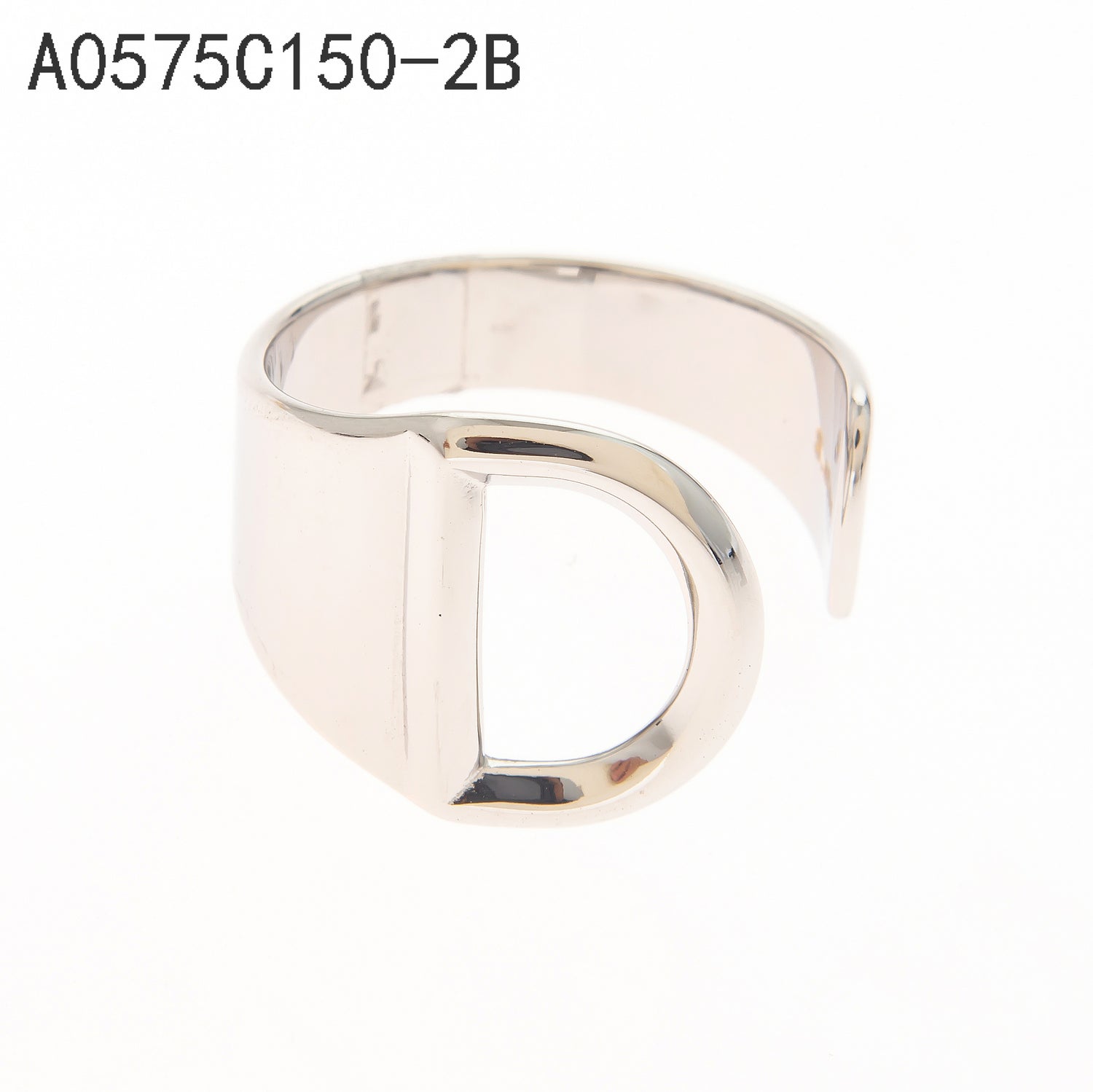 Anillo en forma de D Oro Grueso 14K