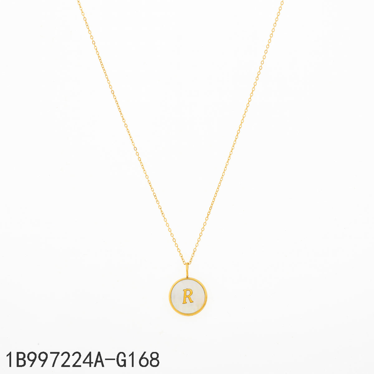 Collar  Dorado Letra R