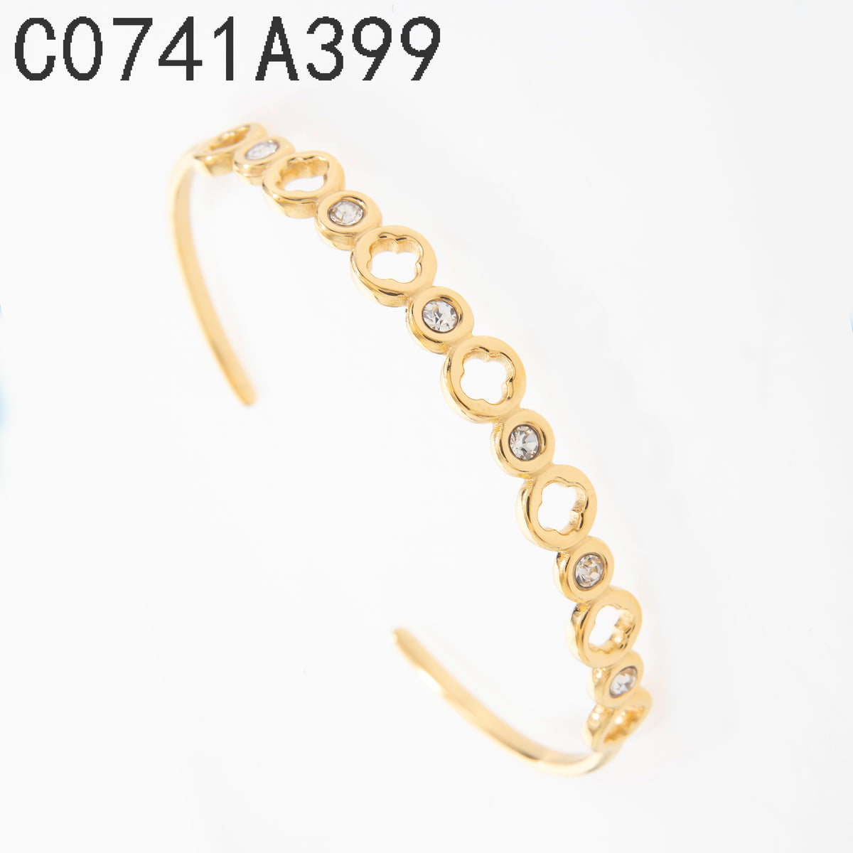 Brazalete Piedra granate Plateado