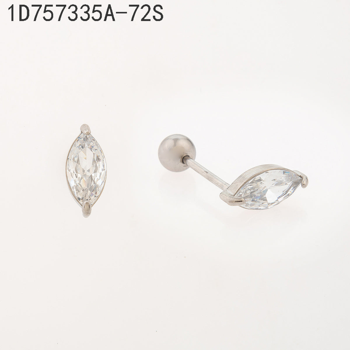Pendientes Zirconia blanca Plateado