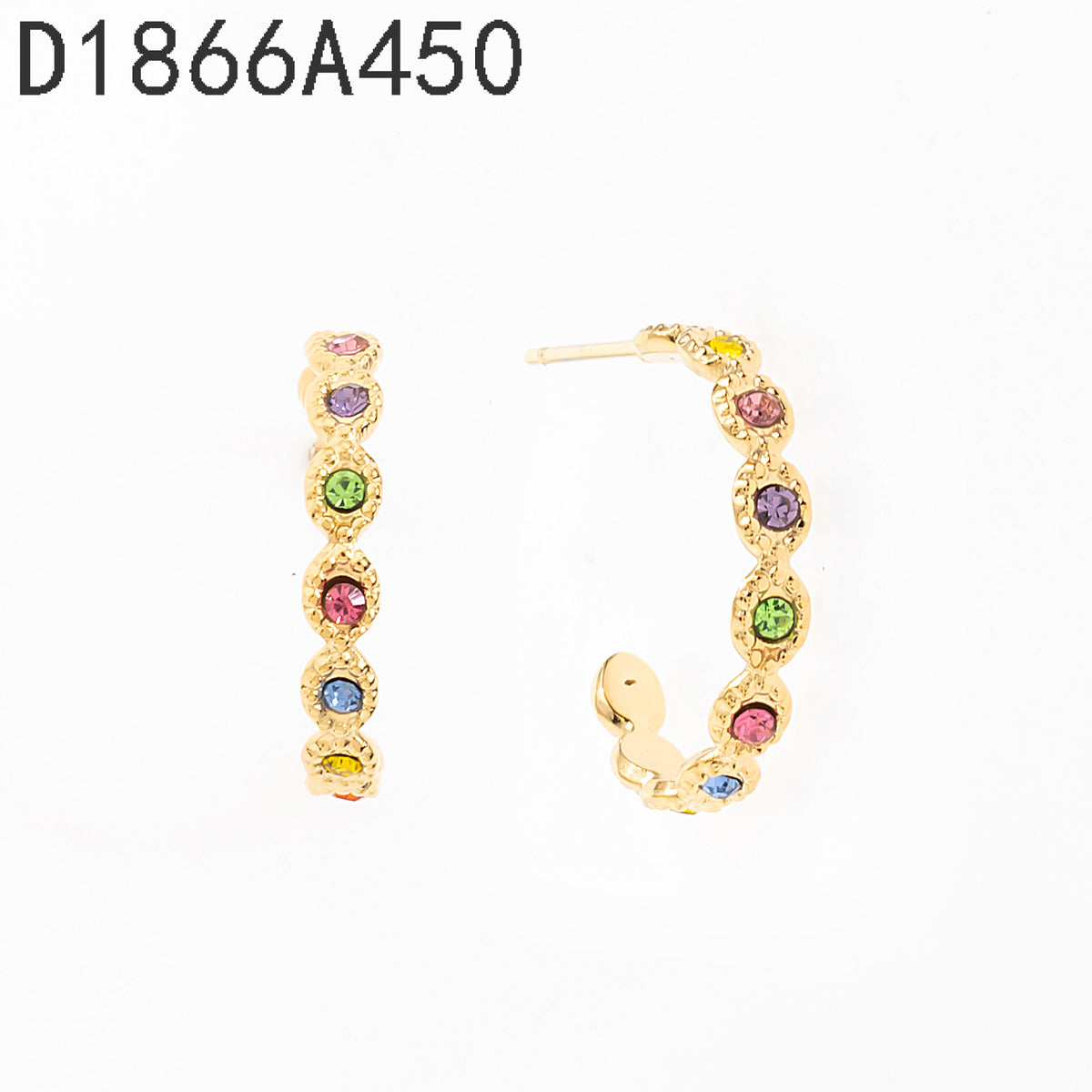 Pendientes Zirconia blanca Dorado