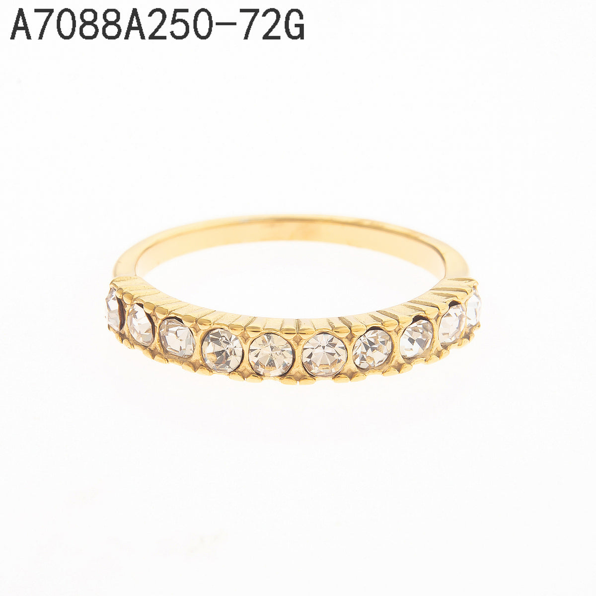 Anillo Zirconia blanca Dorado