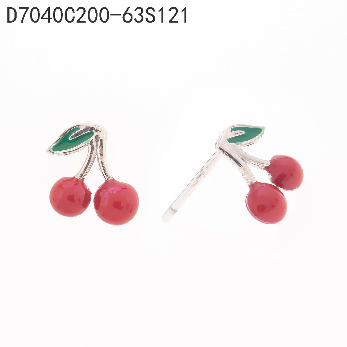 Broqueles Laca roja Dorado Cereza