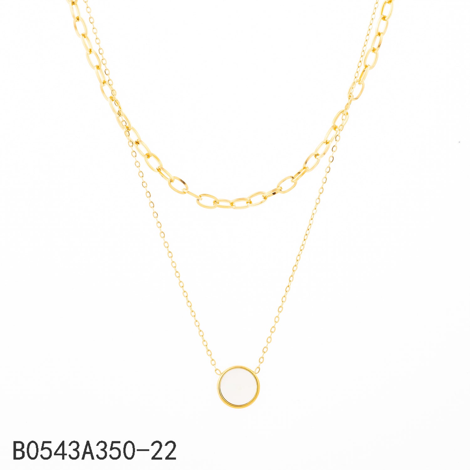Collar Double Chain Circle