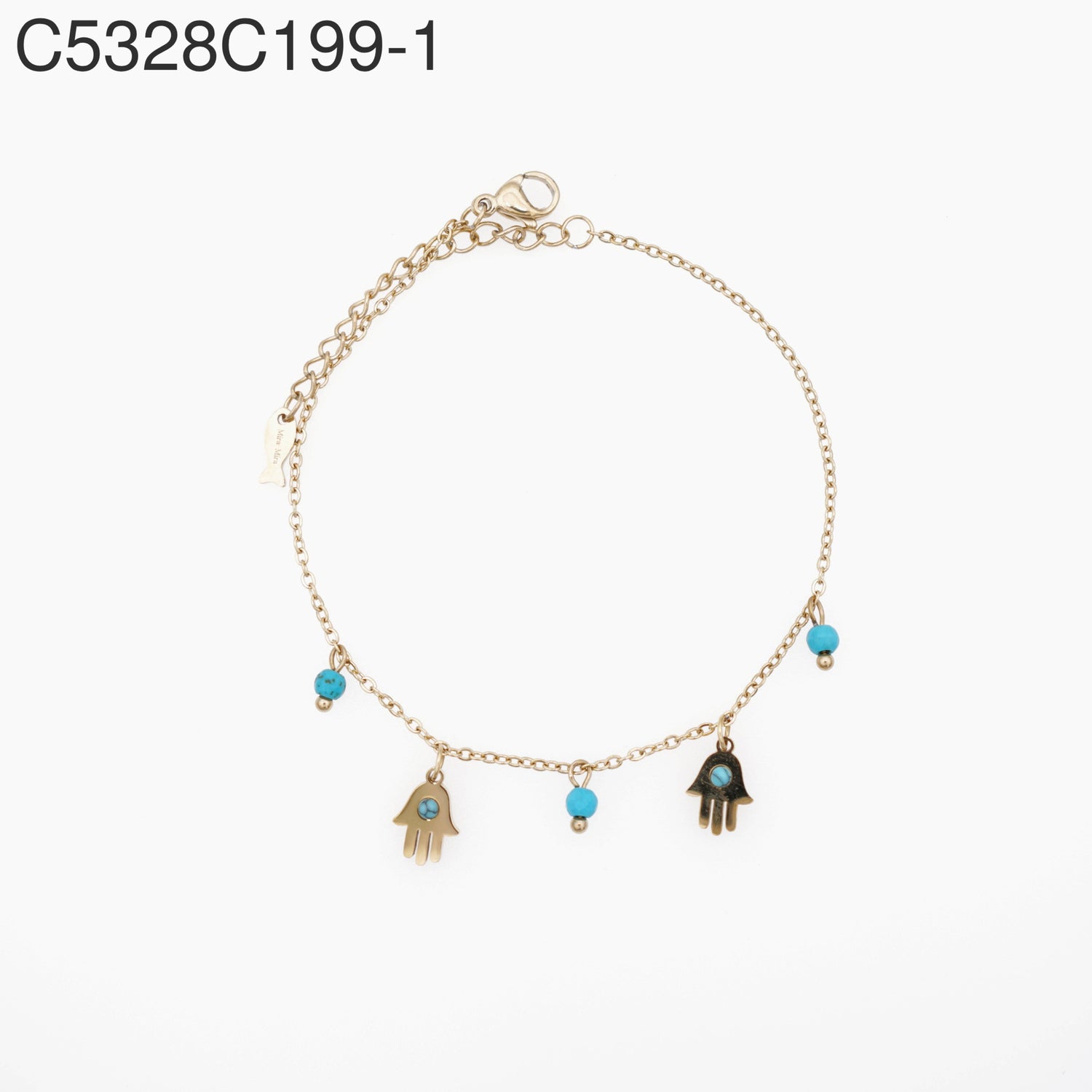 Pulsera de piedra Oro Grueso 14K