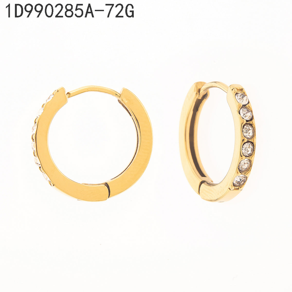 Pendientes Zirconia blanca Dorado