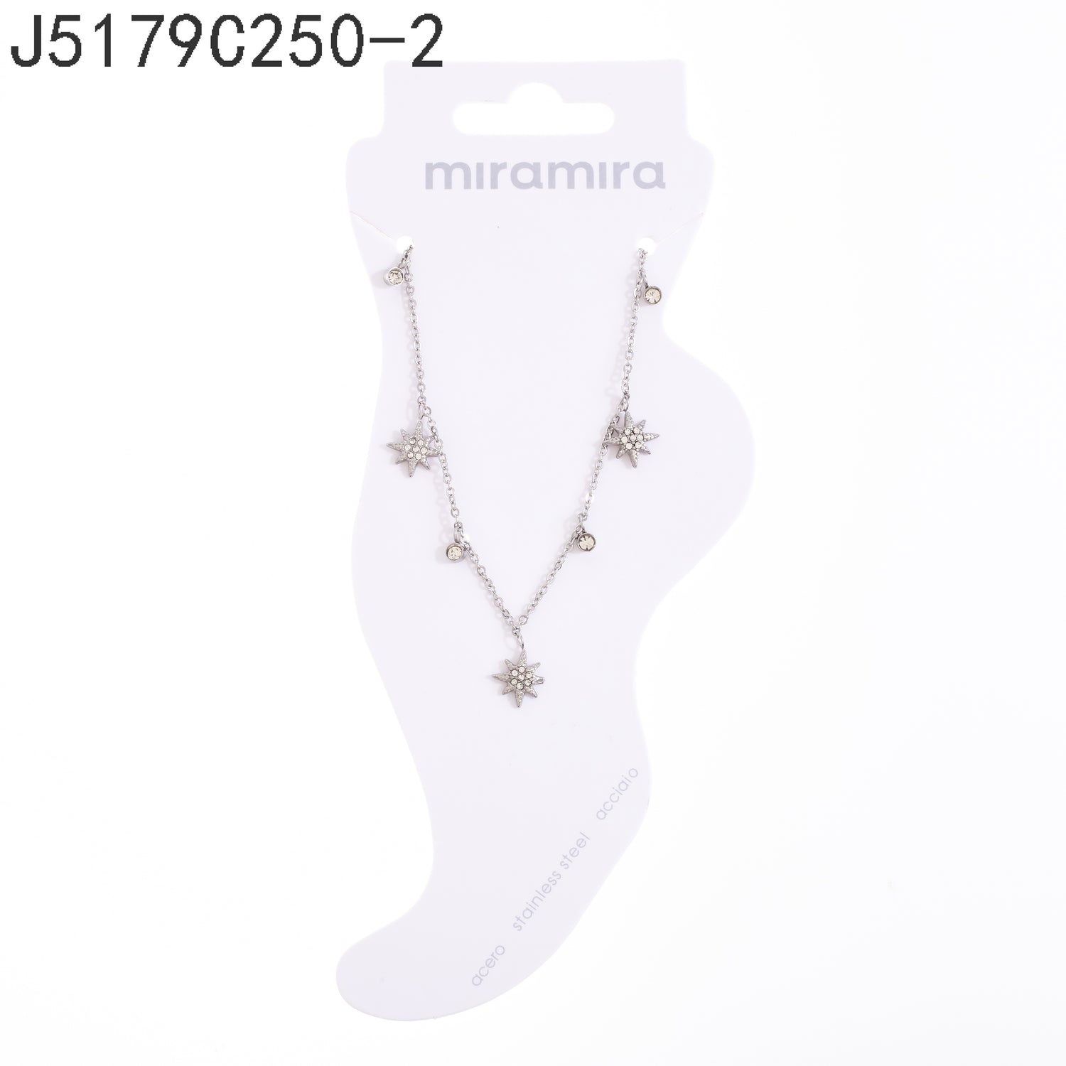 Tobillera de zircón (plata)