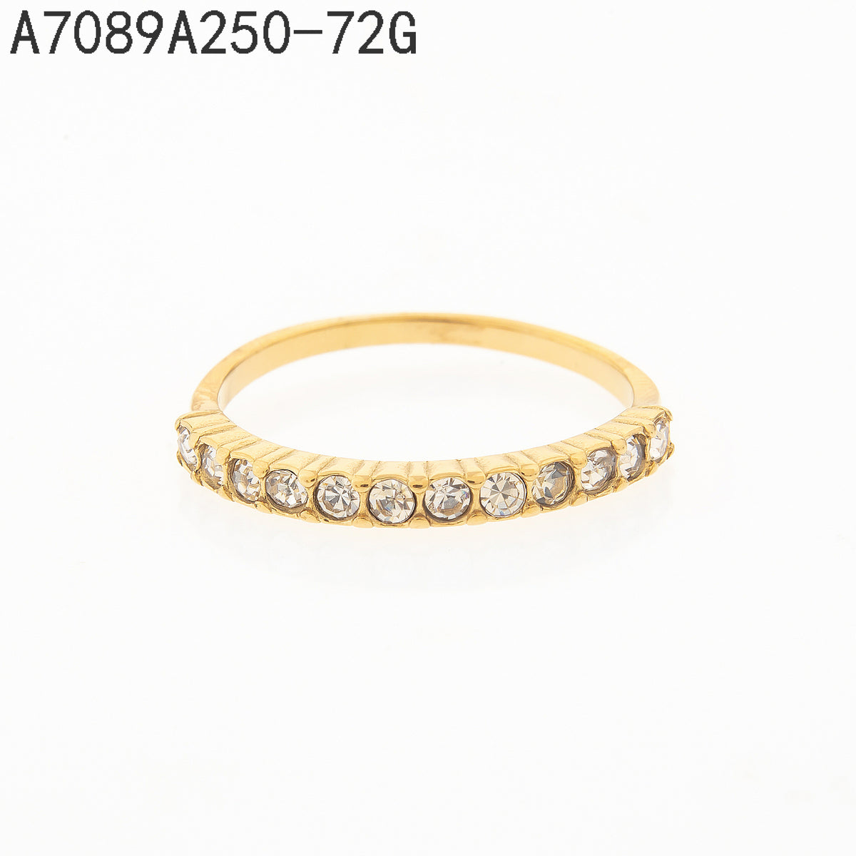Anillo Zirconia blanca Dorado