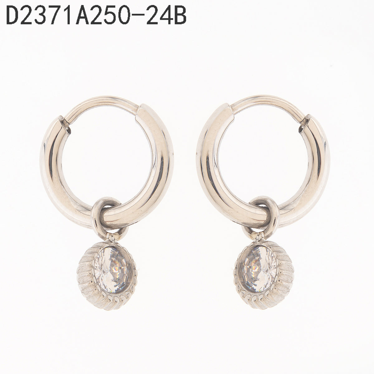 Pendientes Piedra granate Plateado