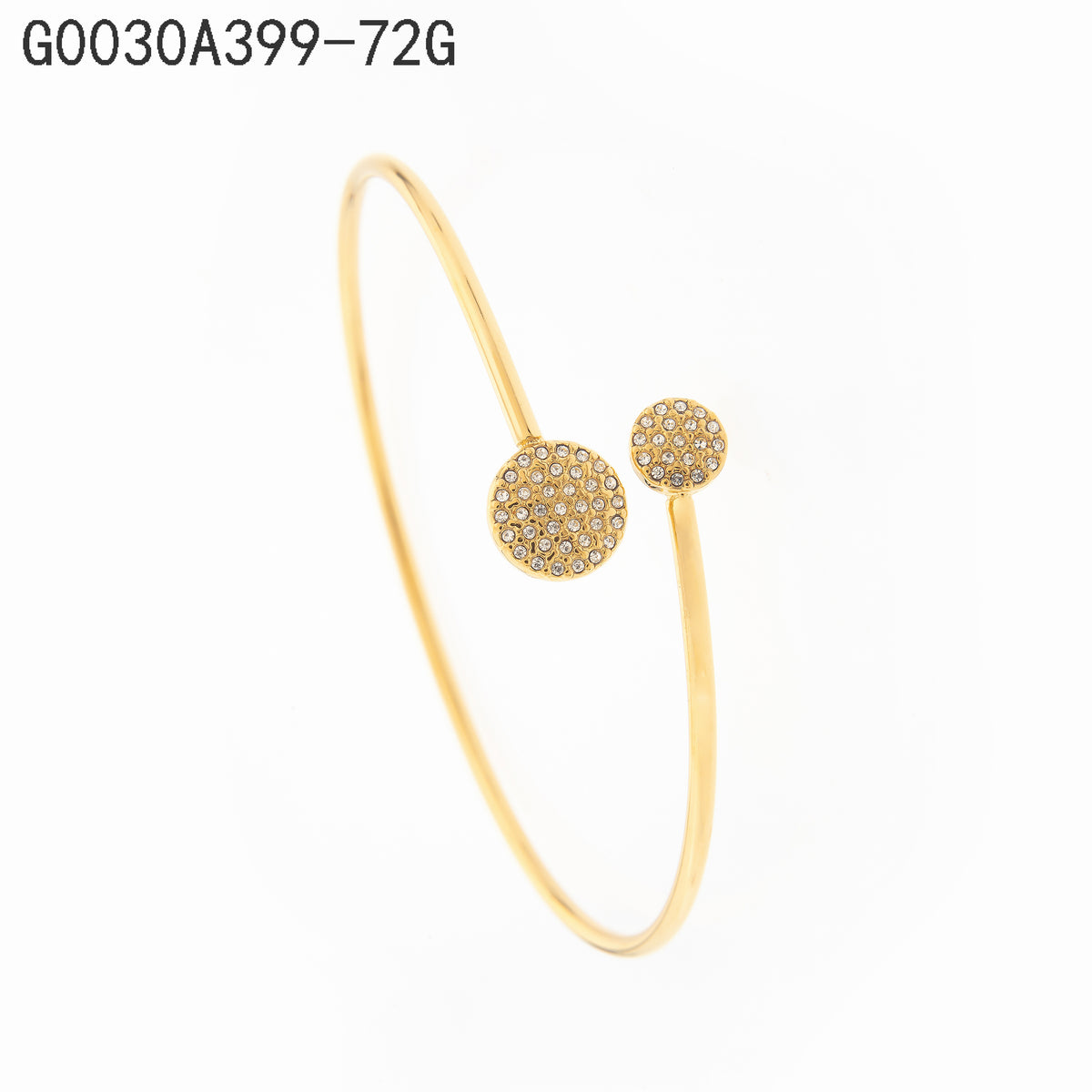 Brazalete Zirconia blanca Dorado