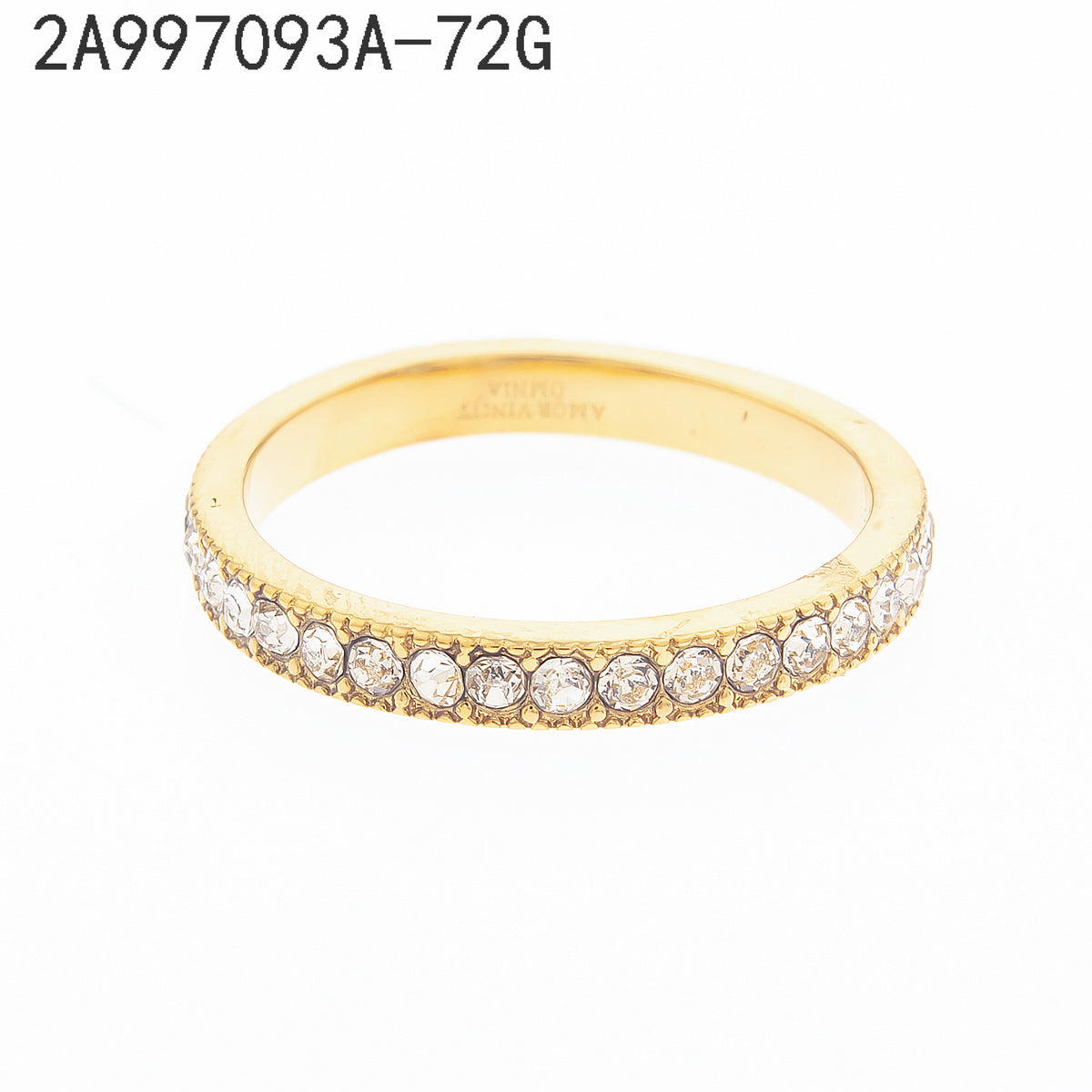 Anillo Zirconia blanca Dorado