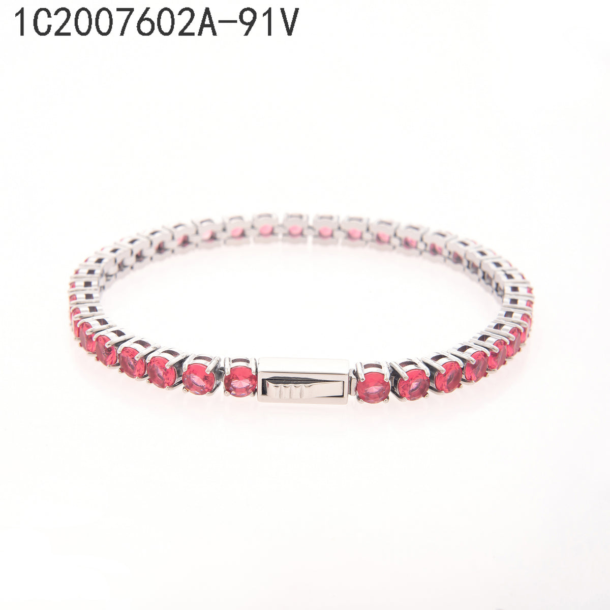 Pulsera Rubí Oro Blanco