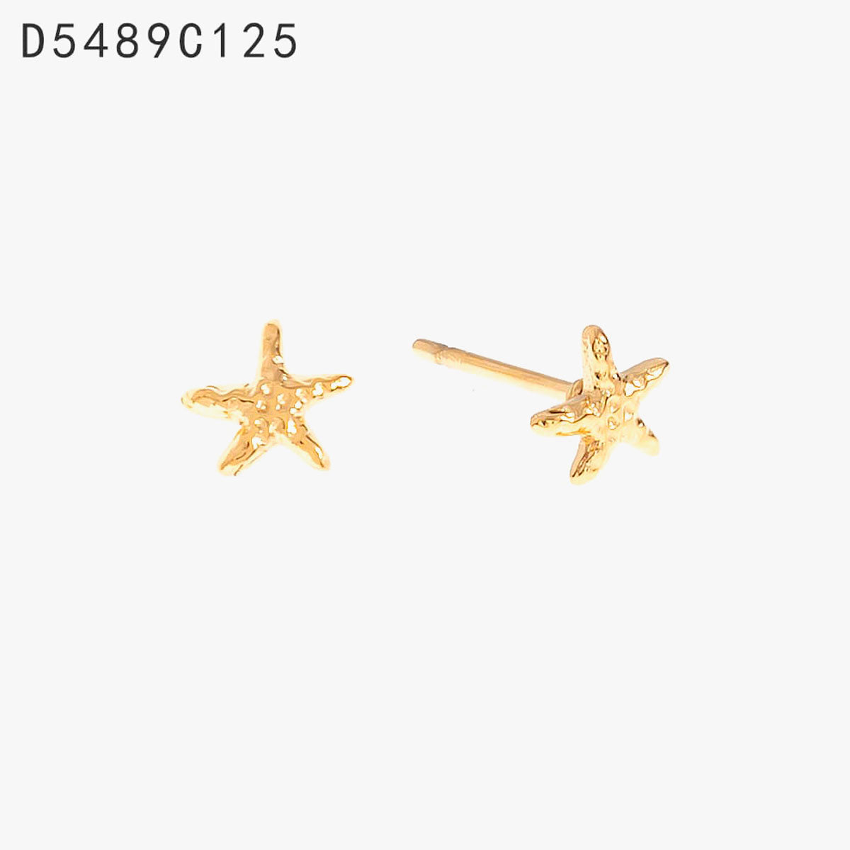 Pendientes  Dorado Estrella de mar