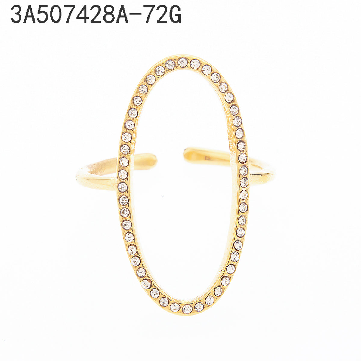 Anillo Zirconia blanca Dorado