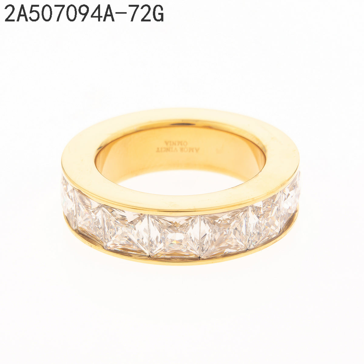 Anillo Zirconia blanca Dorado