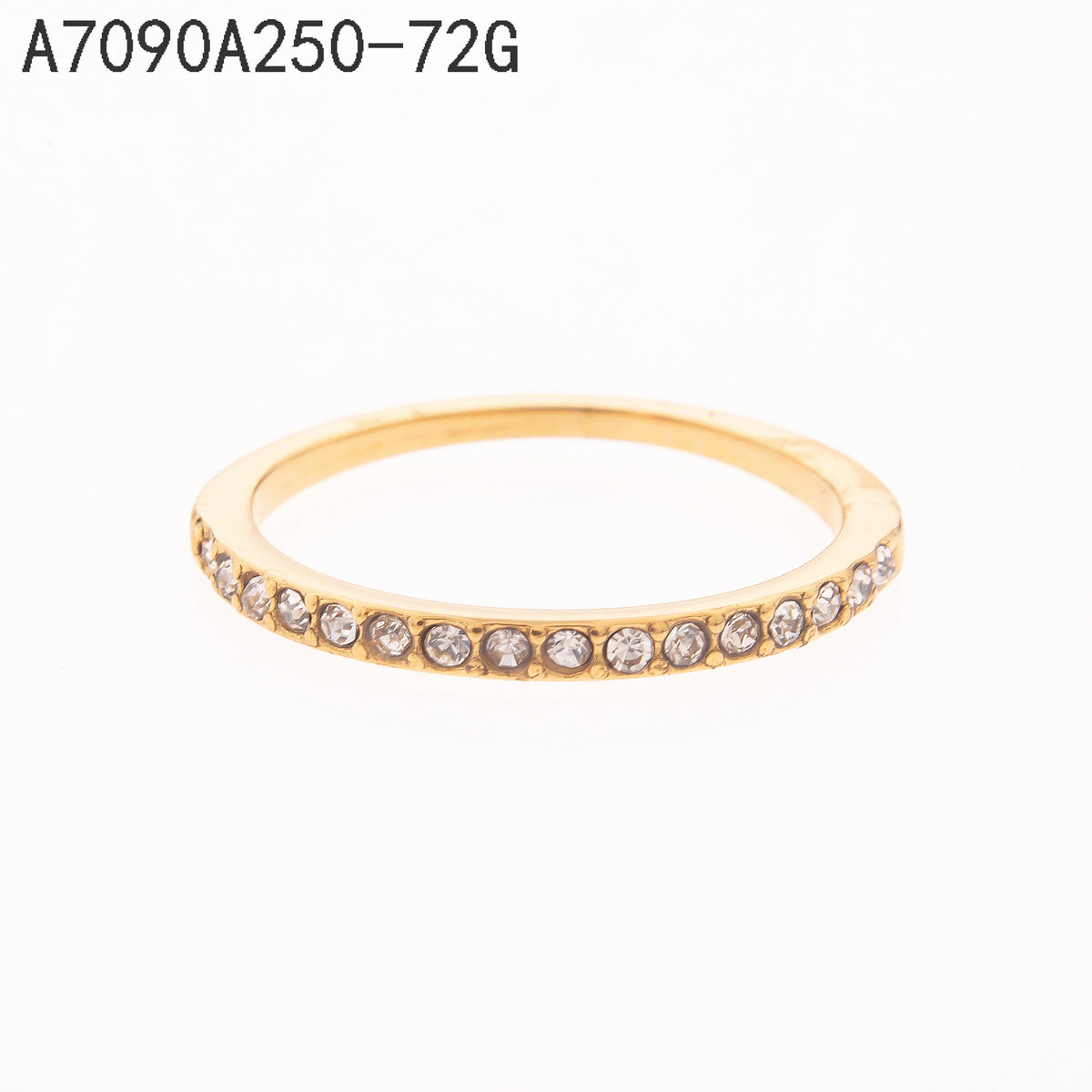 Anillo Zirconia blanca Dorado