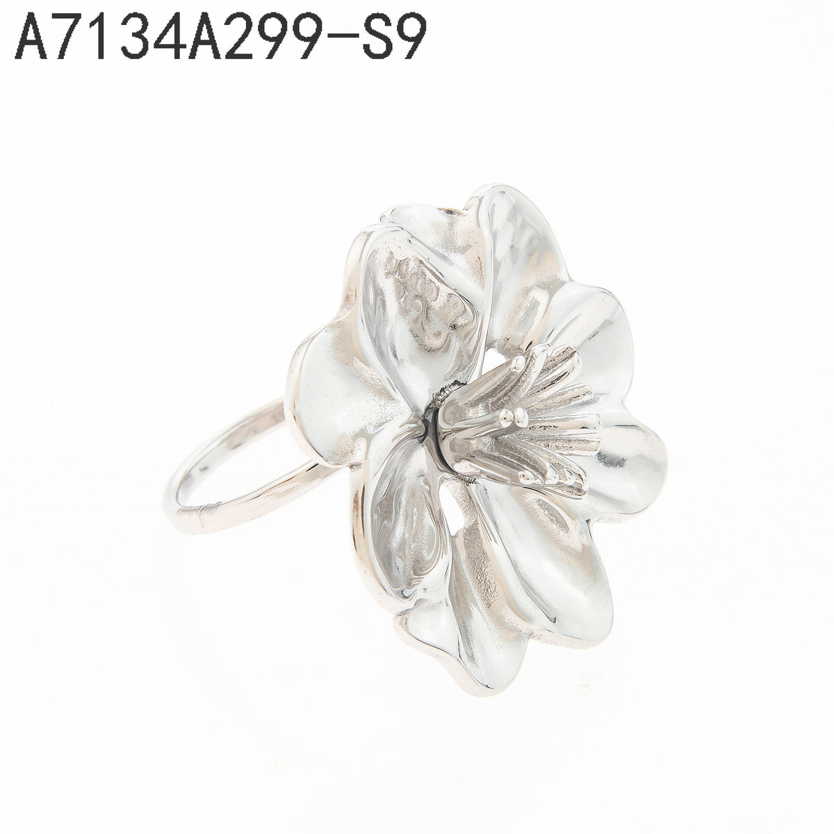 Anillo  Dorado Flores y plantas