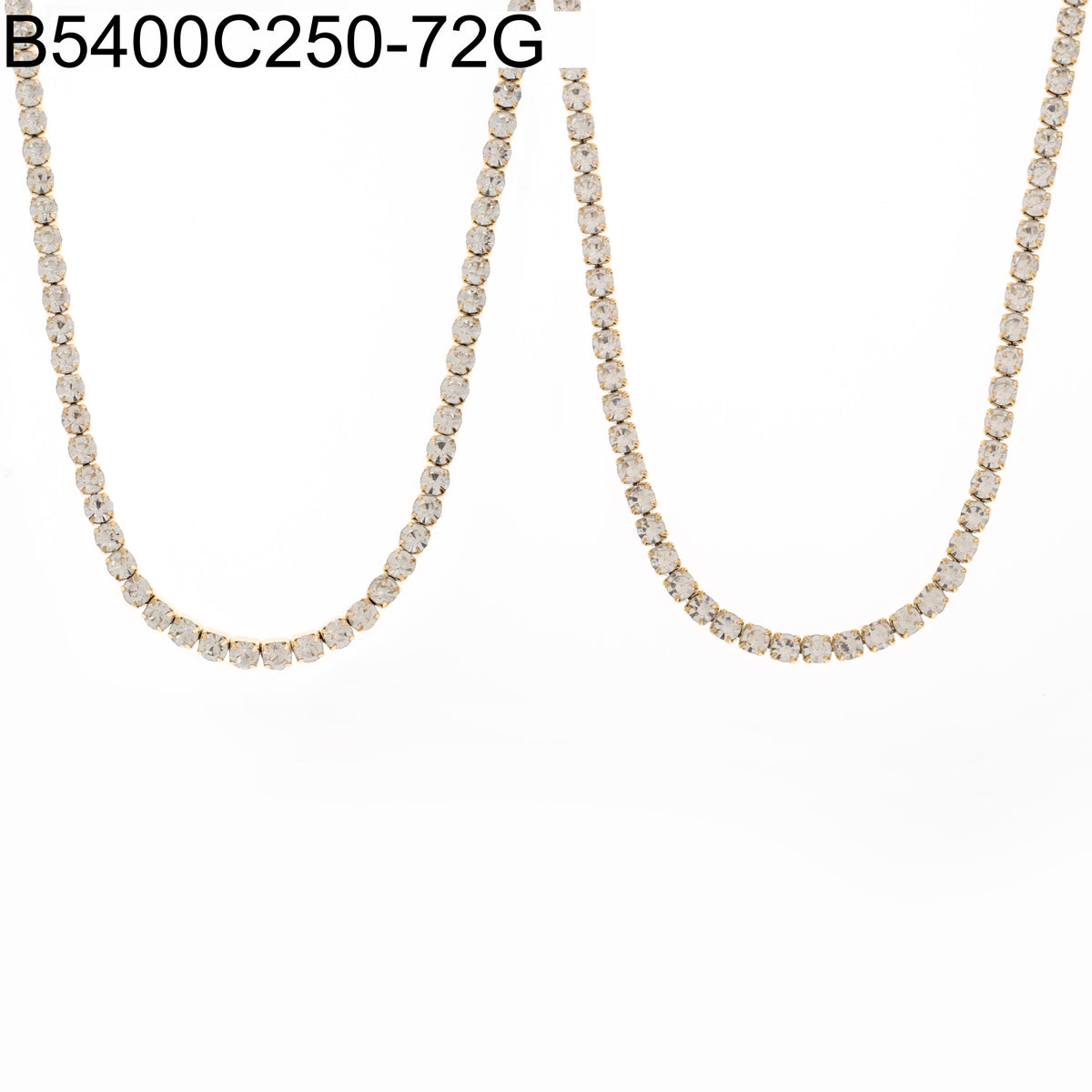 Collar Zirconia blanca Dorado