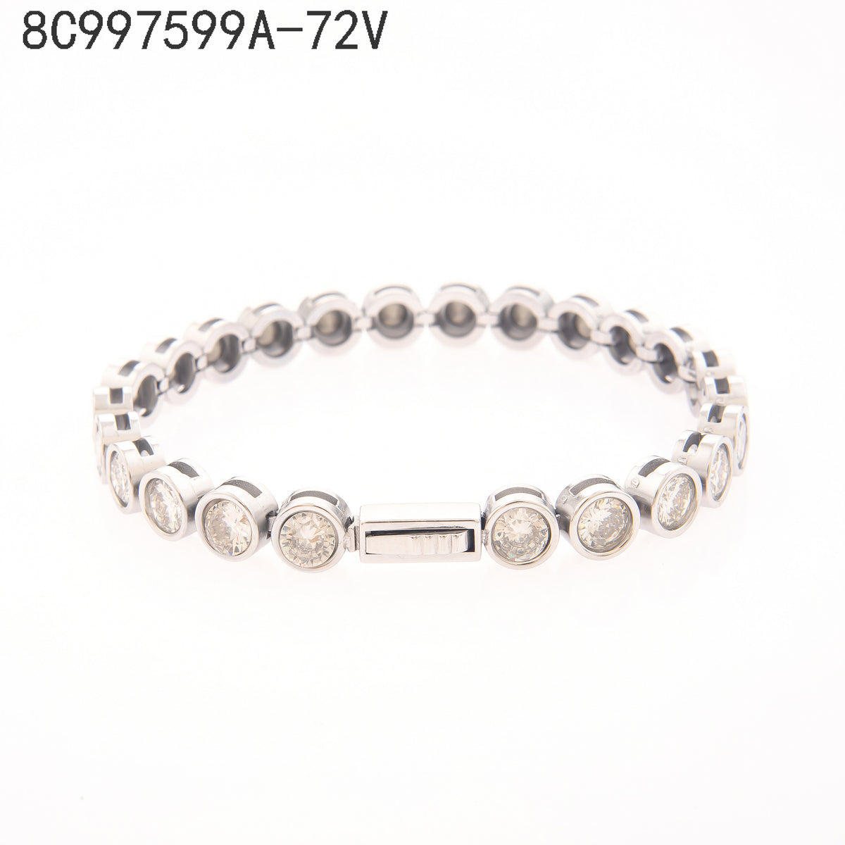 Pulsera Zirconia blanca Oro Blanco