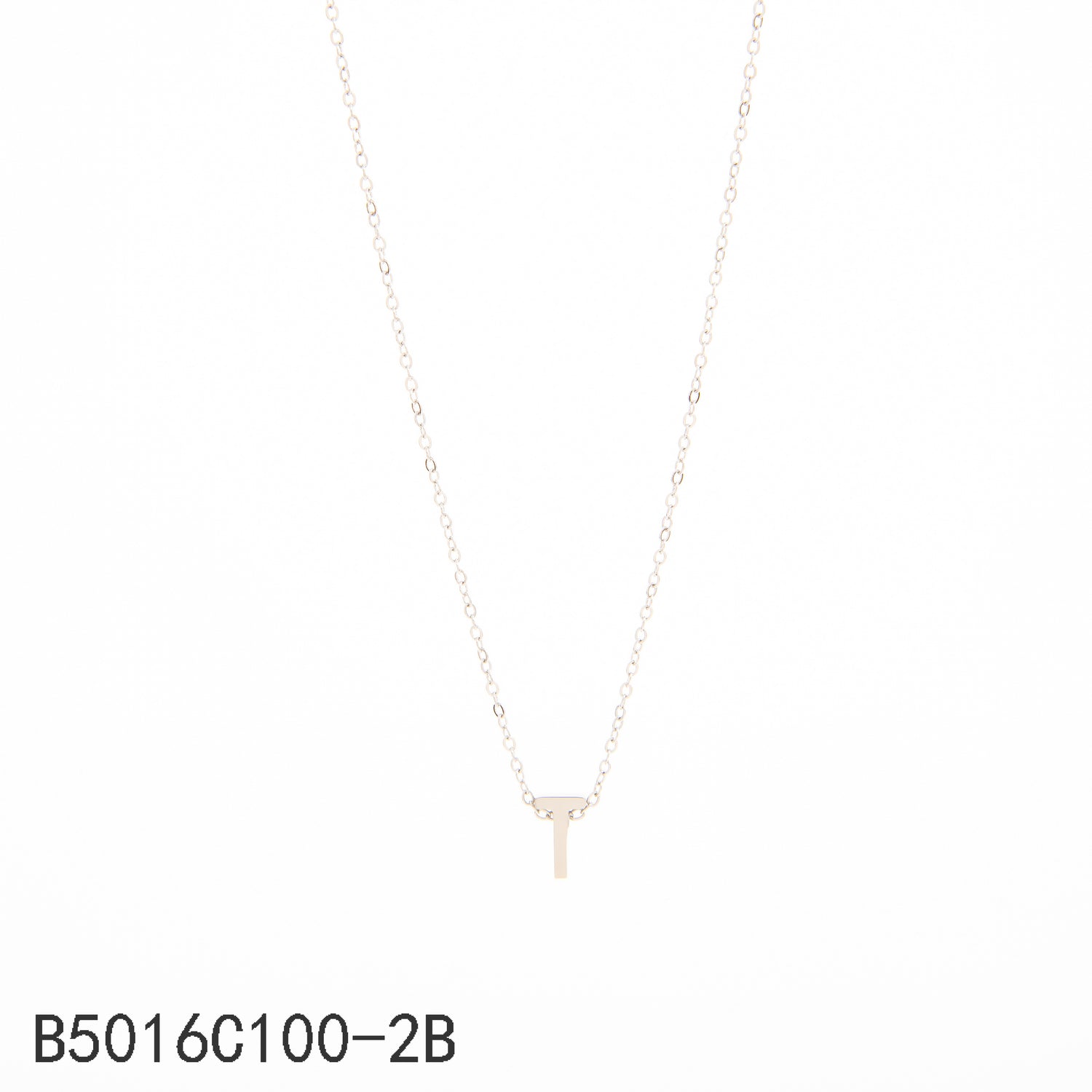 Collar con la letra T Oro Grueso 14K