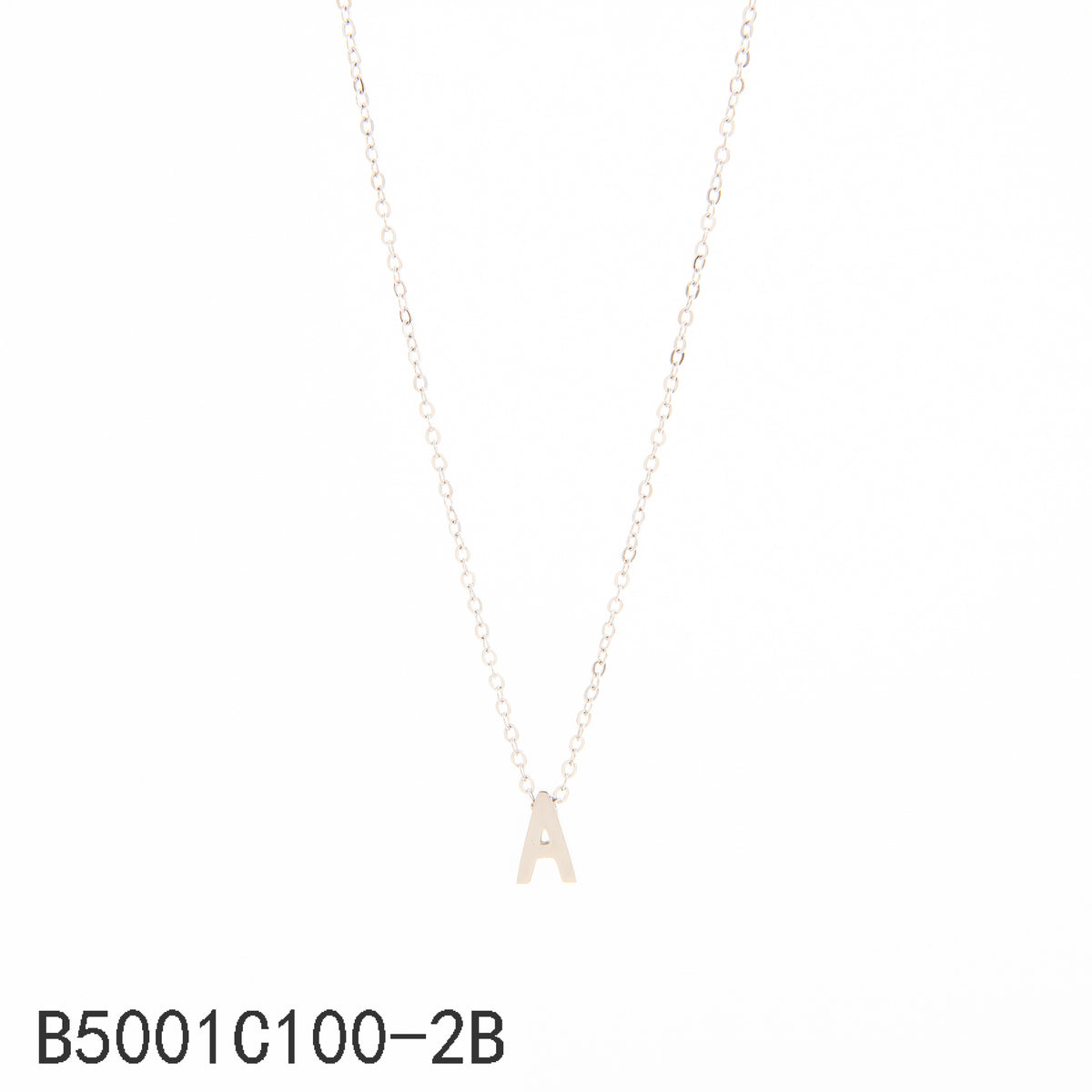 Collar Plateado Letra